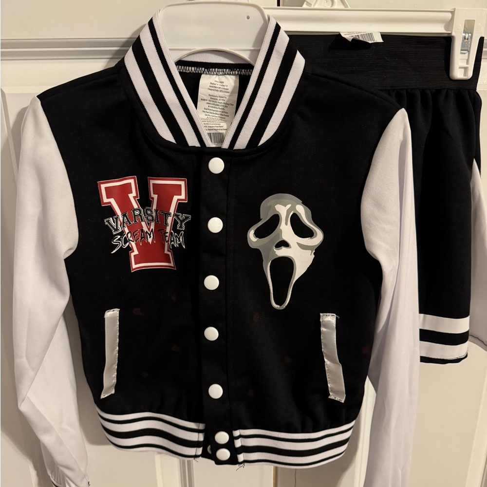 Scare Squad Cheerleader Varsity Jacket & Skirt Halloween Costume Size Medium 7/8